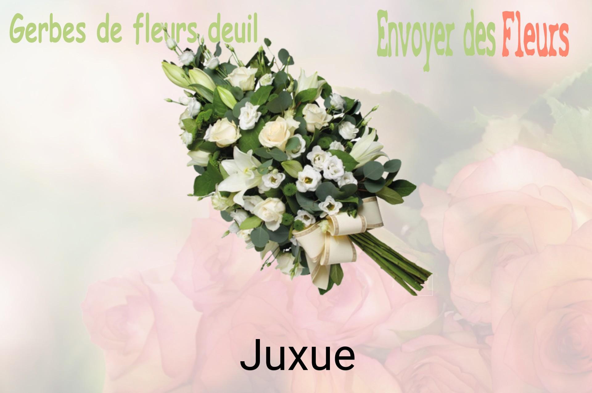 Gerbe de fleurs de deuil livrée à Juxue